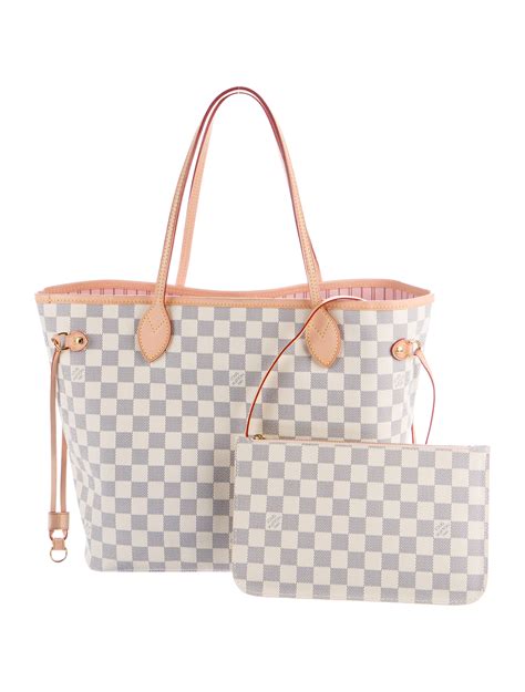 louis vuitton neverfull mm damier azur price|louis vuitton neverfull braided strap.